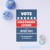 選挙戦カスタムの政治テンプレート チラシ (シングル)