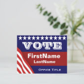 選挙戦カスタム争テンプレート ポストカード (スタンド正面)