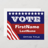 選挙戦カスタム争テンプレート ポストカード (正面/裏面)