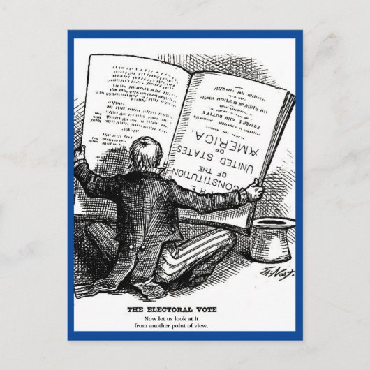選挙投票と投票人気があるヴィンテージ漫画 ポストカード (正面)