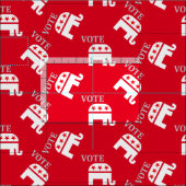 選挙投票に移動。共和党パーティーゾウ赤 ファブリック (タイル)