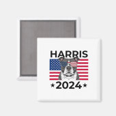 選挙投票カマラハリス2024ピットブルドッグUsa F マグネット (正面/裏面)