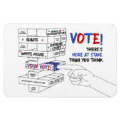 選挙投票ブロック塔の詳細が進行中 マグネット (横)