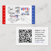 選挙投票ブロック塔の詳細が進行中 名刺 (正面/裏面)