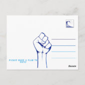 選挙投票者の注意喚起。ポストカード ポストカード (裏面)