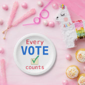 選挙投票者は選挙投票者を数える ペーパープレート (パーティー)