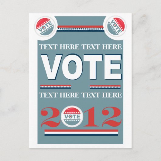 選挙投票 ポストカード (正面)