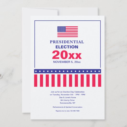 選挙招待状2 招待状 (正面)