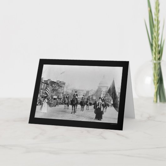 選挙権パレードワシントンD.C.、1913年 カード (正面)