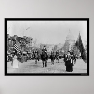選挙権パレードワシントンD.C.、1913年 ポスター