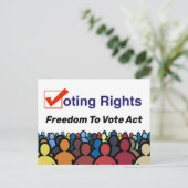 選挙権投票権自由はがき ポストカード (スタンド正面)