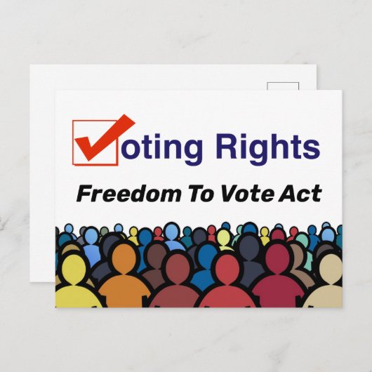 選挙権投票権自由はがき ポストカード (正面/裏面)