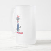 選挙民おもしろい別政治 フロストグラスビールジョッキ (正面左)