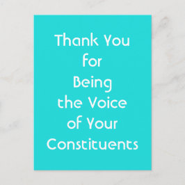 選挙民の声を聞いてくれてありがとう ポストカード