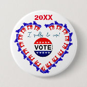 選挙民主2024ボタン 缶バッジ (正面)