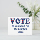 選挙用はがきの投票または承認 ポストカード (スタンド正面)