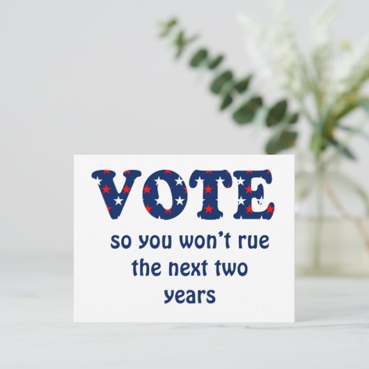 選挙用はがきの投票または承認 ポストカード (スタンド正面)