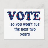 選挙用はがきの投票または承認 ポストカード (正面)