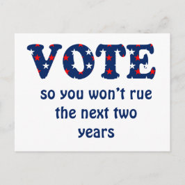 選挙用はがきの投票または承認 ポストカード