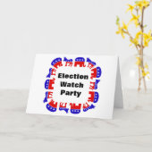 選挙監視パーティー カード (黄色い花)