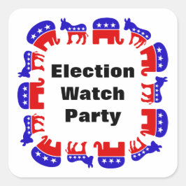 選挙監視パーティー スクエアシール