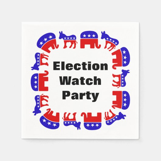 選挙監視パーティー スタンダードカクテルナプキン (正面)