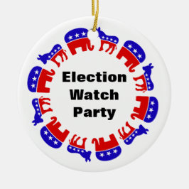 選挙監視パーティー セラミックオーナメント