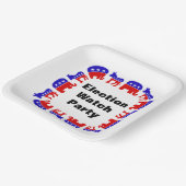 選挙監視パーティー ペーパープレート (傾斜あり)