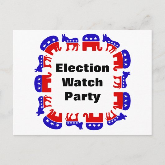 選挙監視パーティー ポストカード (正面)