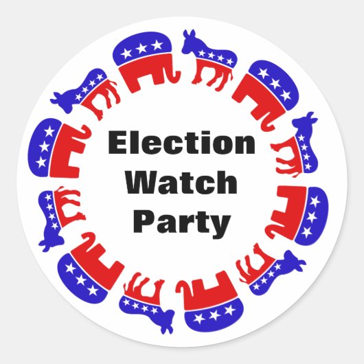 選挙監視パーティー ラウンドシール (正面)