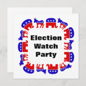 選挙監視パーティー 招待状 (正面/裏面)