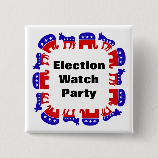 選挙監視パーティー 缶バッジ (正面)