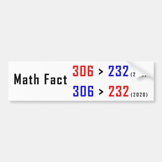 選挙算数ファクト バンパーステッカー (正面)