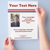 選挙運動チラシテンプレート チラシ (手)