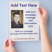 選挙運動チラシテンプレート チラシ (手)