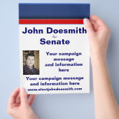 選挙運動チラシ テンプレート チラシ (手)