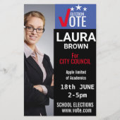 選挙運動テンプレート チラシ (正面)