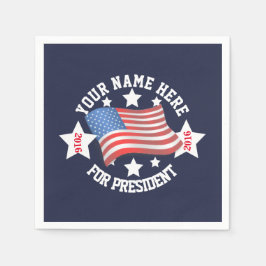 選挙運動テンプレート（旗） スタンダードカクテルナプキン