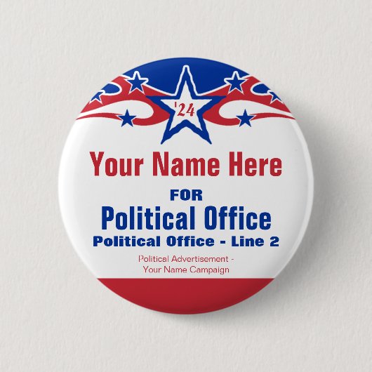 選挙運動ボタン – 非党派 缶バッジ (正面)
