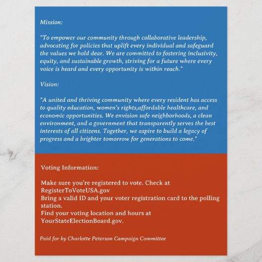 選挙運動 チラシ (裏面)