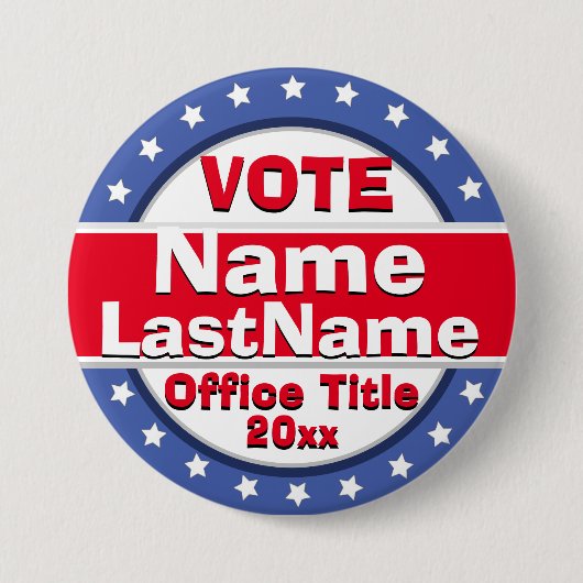 選挙運動 缶バッジ (正面)