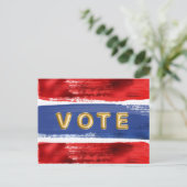 選挙金ゴールド投票 ポストカード (スタンド正面)