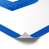 選挙青はっきりした水色選挙 ポスター (角)