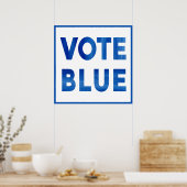 選挙青はっきりした水色選挙 ポスター (キッチン)