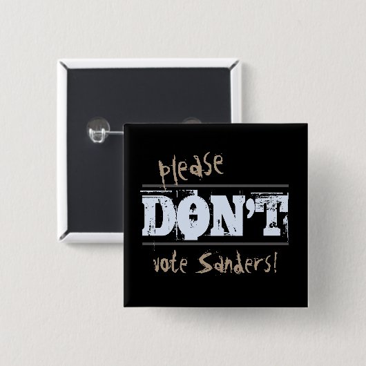 選挙2016任意の候補者に投票しないでください 缶バッジ (正面&裏面)