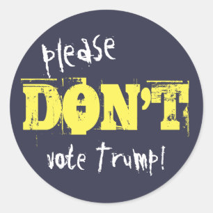 選挙2016任意の文字トランプに投票しない ラウンドシール