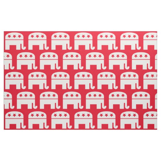 選挙2020共和党シンボルエレファント ファブリック (ファットクウォーター)