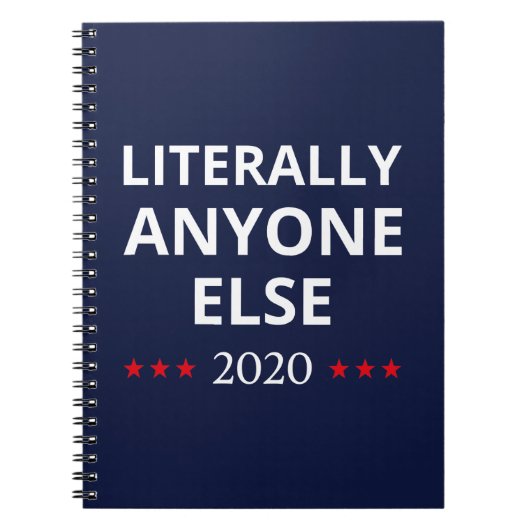 選挙2020、アンチ – トランプ – 誰でも他のII ノートブック (正面)