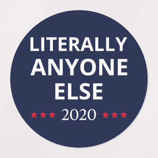 選挙2020、アンチ – トランプ – 誰でも他のII ラベル (デザイン1)