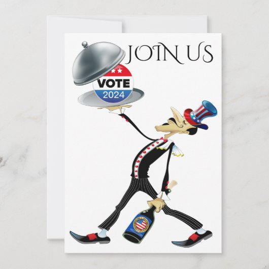 選挙2024に応える 招待状 (正面)